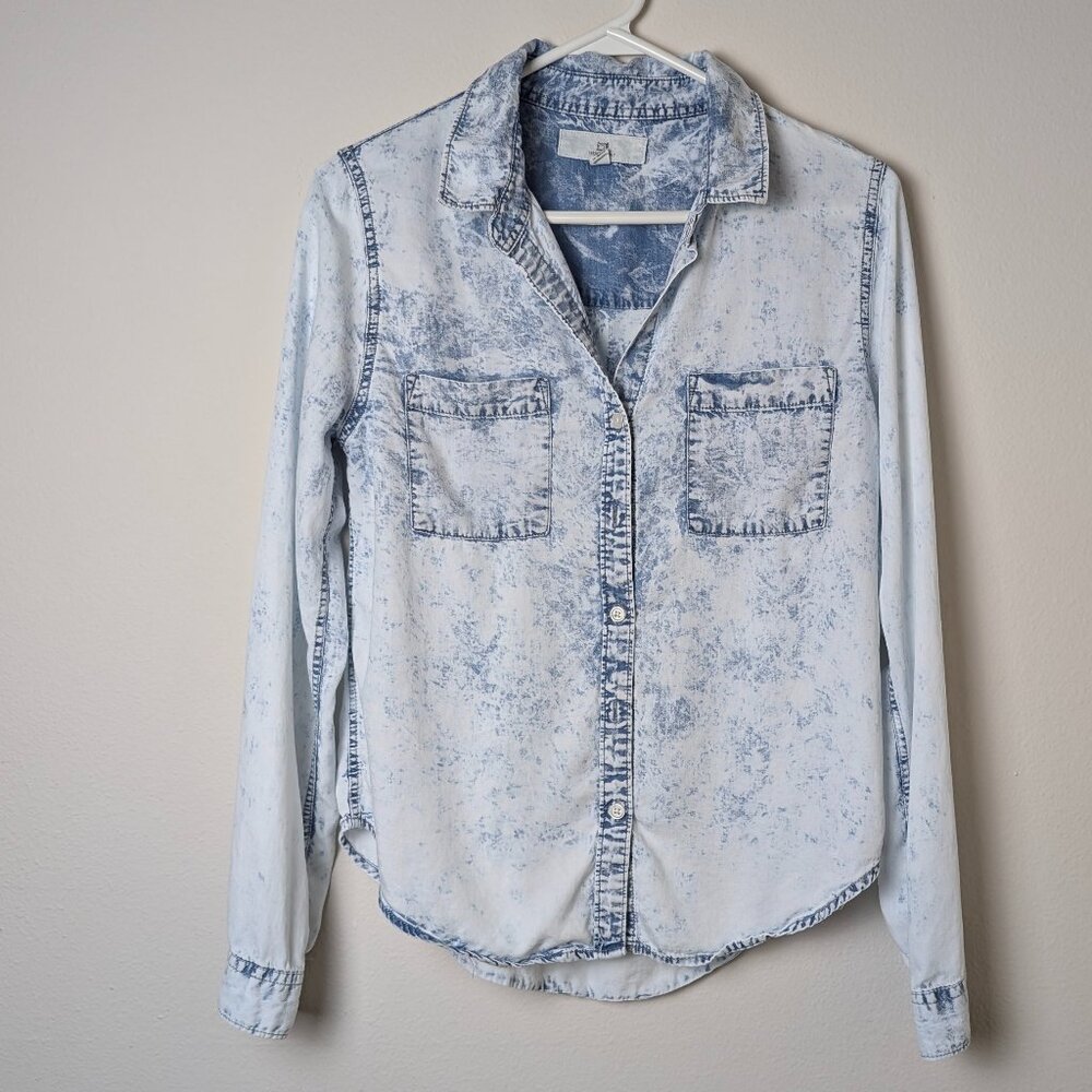 Thread & Supply Acid Wash Long Sleeve Shirt Tag size S